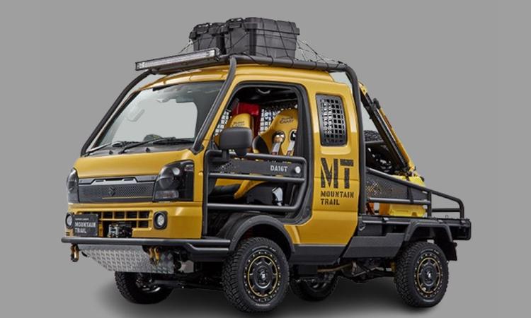 Off-Road-Ready Suzuki Super Carry Mountain Trail Concept To Debut At Tokyo Auto Salon 2024 यह मारुति सुजुकी सुपर कैरी का कोई नया मॉडल नहीं है बल्कि जापान में बेची जाने वाली सुपर कैरी केई कार पर आधारित है.