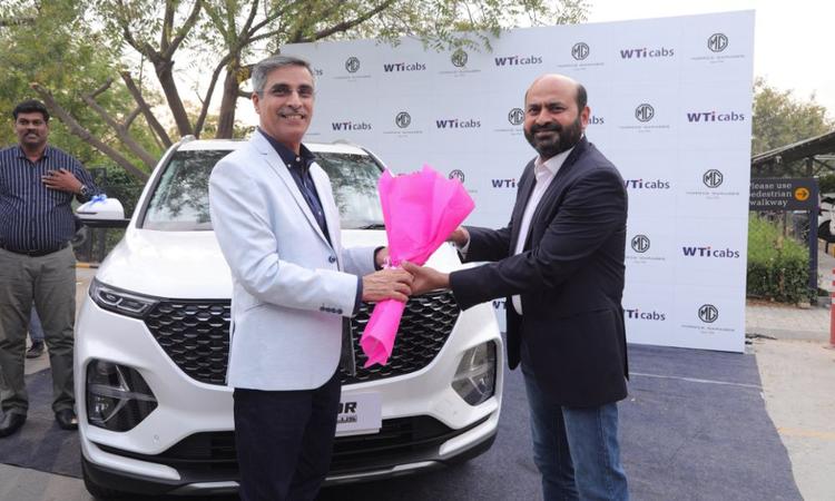 MG Motor India Signs Agreement with WTiCabs For 100 Vehicles बेड़े में एमजी हेक्टर और एमजी जेडएस ईवी एसयूवीजड शामिल होंगी, जिनका उपयोग WTiCabs के रेंट-ए-कार डिवीजन के लिए किया जाएगा.