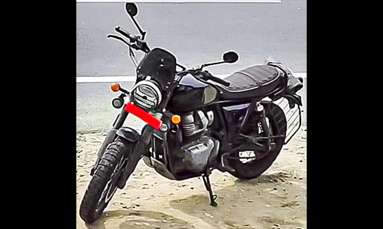 Royal Enfield Scrambler 650 Revealed In Latest Images रॉयल एनफील्ड स्क्रैम्बलर 650, जिसे शेरपा 650 नाम दिया गया है, रॉयल एनफील्ड की 650 ट्विन्स रेंज में सुपर मीटिओर 650, इंटरसेप्टर 650 और कॉन्टिनेंटल जीटी 650 में शामिल होगी.