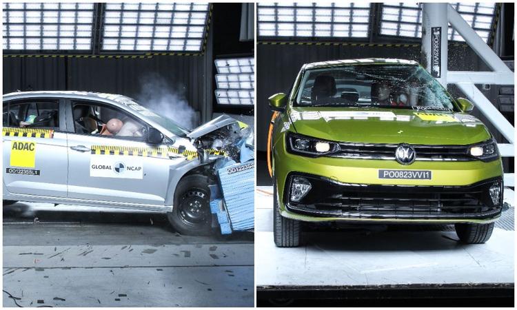 Volkswagen Virtus, Skoda Slavia Notch Up 5 Stars In Latest Global NCAP Crash Tests समान MQB-A0-IN प्लेटफॉर्म पर आधारित एसयूवीज़ के प्रदर्शन को दोहराते हुए, वर्टुस और स्लाविया नए टेस्ट प्रोटोकॉल के तहत 5 स्टार ग्लोबल एनकैप क्रैश टेस्ट रेटिंग प्राप्त करने वाली पहली मेड-इन-इंडिया सेडान बन गई हैं.