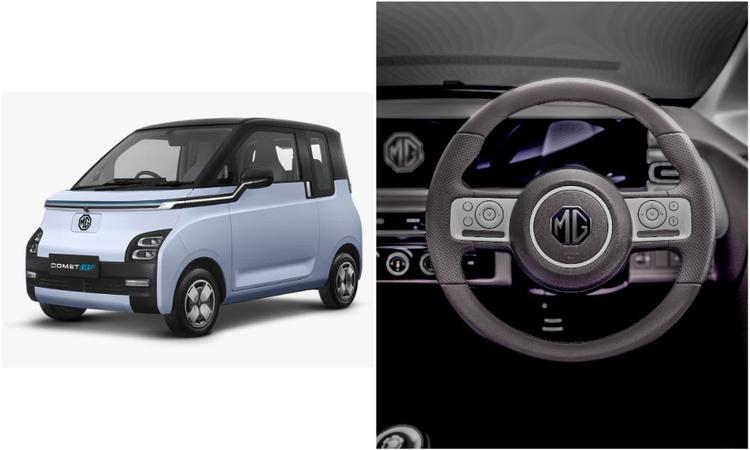 Upcoming MG Comet EV To Feature Twin Screens, Voice Command System; Launch Likely By May MG के कॉम्पैक्ट इलेक्ट्रिक वाहन का नया टीज़र कार में दो-स्पोक स्टीयरिंग व्हील, दो 10.25-इंच स्क्रीन और एक रोटरी ड्राइव होने की पुष्टि करता है.