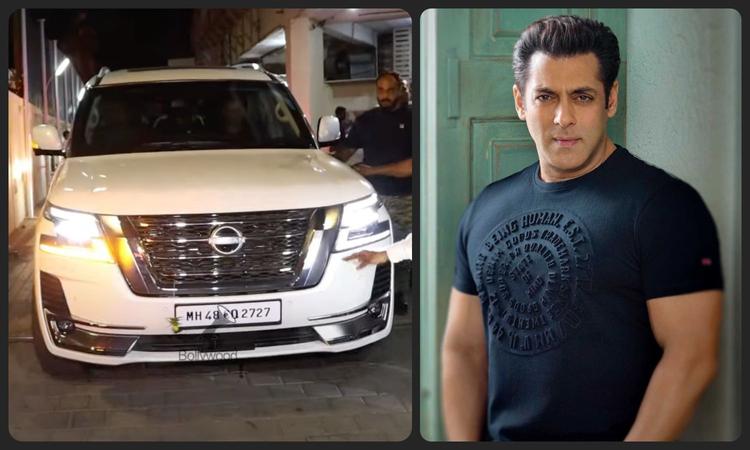 Bollywood Actor Salman Khan Brings Home Bulletproof Nissan Patrol SUV मुंबई में नीता मुकेश अंबानी सांस्कृतिक केंद्र के भव्य उद्घाटन के मौके पर सलमान खान को अपनी नई एसयूवी में देखा गया था.