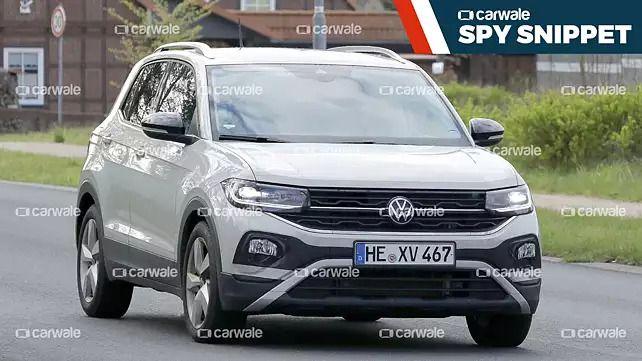 New Volkswagen T-Cross Facelift Spotted Testing नई फोक्सवैगन टी-क्रॉस (टाइगुन) फेसलिफ्ट को पूरे कार डिजाइन में बदलाव के साथ देखा गया है.