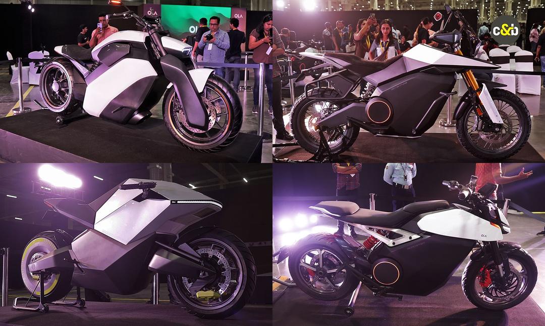 Ola Electric Showcases Four New Electric Motorcycle Concepts कंपनी के सह-संस्थापक भाविश अग्रवाल ने कहा कि मोटरसाइकिलों के प्रोडक्शन मॉडल अगले साल से चरणबद्ध तरीके से पेश किए जाएंगे.