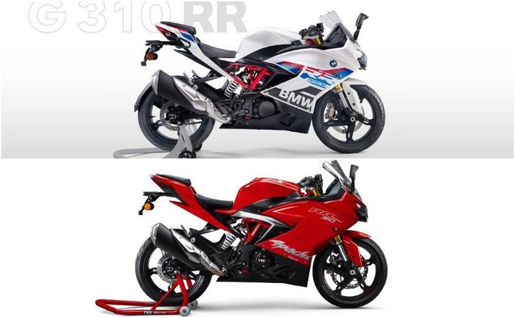 BMW-TVS' 310 cc Motorcycles Cross 1.4 lakh Units Sales Milestone; Marks 10 Years Of Partnership इस सहयोग से 310 सीसी प्लेटफॉर्म पर चार मॉडल तैयार हुए हैं, जिसमें बीएमडब्ल्यू जी 310 आर, जी 310 जीएस, जी 310 आरआर, और टीवीएस अपाचे आरआर 310 शामिल हैं.