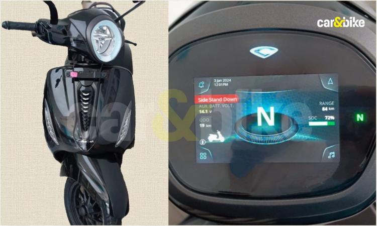 2024 Bajaj Chetak Premium ‘Tecpac’ With Colour TFT Display Spotted Ahead Of Launch अपडेटेड चेतक इलेक्ट्रिक स्कूटर का सबसे महंगा वेरिएंट, जिसे 5 जनवरी को लॉन्च किया जाएगा, इसकी प्रतिस्पर्धा टीवीएस आईक्यूब S से है।