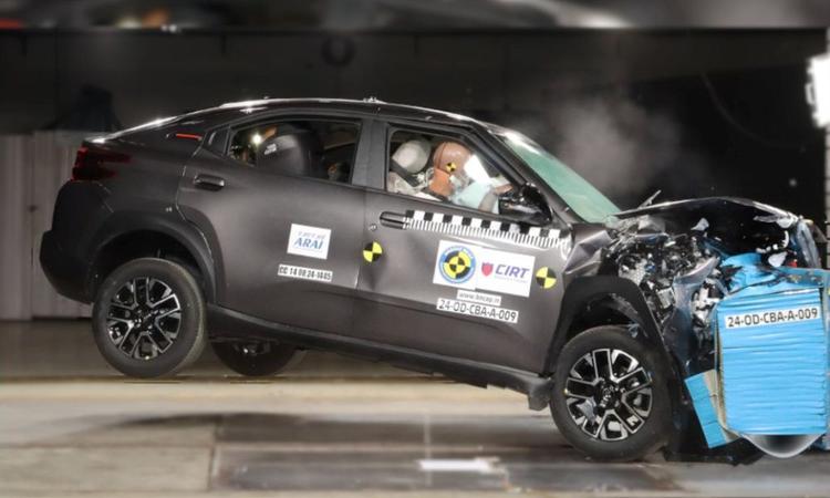 Citroen Basalt Scores 4 Stars In Bharat NCAP Crash Tests हाल ही में लॉन्च हुई बसॉल्ट कूपे-एसयूवी को एडल्ट सुरक्षा के लिए 32 में से 26.19 अंक और बाल सुरक्षा के लिए 49 में से 35.90 अंक मिले.