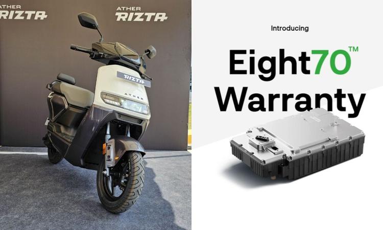 Ather Energy Launches 8-Year Extended Battery Warranty For New 450X, Rizta Buyers एथर स्कूटर खरीदने वाले ग्राहक वैकल्पिक प्रो पैक की कीमत के अलावा रु.4,999 का भुगतान करके इस वारंटी योजना का विकल्प चुन सकते हैं.