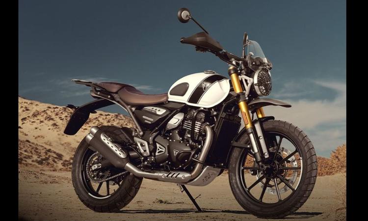 Triumph Scrambler 400 X Offered With Free Accessories Worth ₹ 12,500 सीमित अवधि की पेशकश 31 दिसंबर, 2024 तक वैध है.