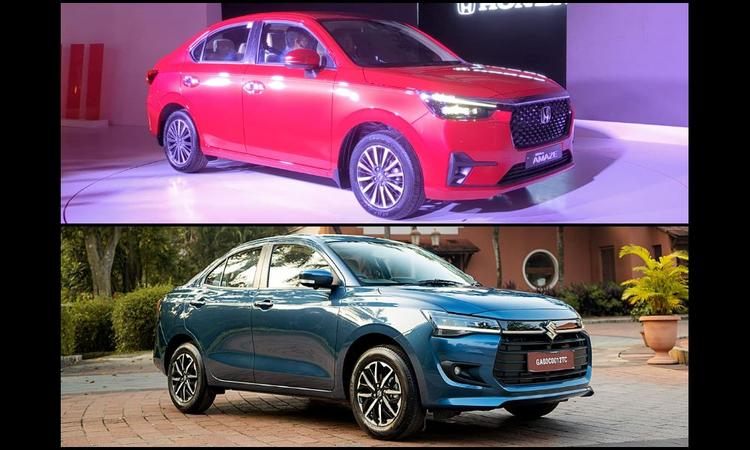 2025 Honda Amaze vs Maruti Suzuki Dzire: Dimensions, Engines, Prices Compared नई अमेज चौथी पीढ़ी की डिजायर के लॉन्च के तुरंत बाद आती है और बाजार में इसकी सबसे मजबूत प्रतिद्वंद्वी बनने के लिए तैयार है. हम देखते हैं कि वे कागज पर कैसे तुलना करते हैं. मारुति के एएमटी की तुलना में होंडा के सीवीटी विकल्प के साथ ऑटोमैटिक्स की कीमत में अंतर अधिक स्पष्ट हो जाता है.