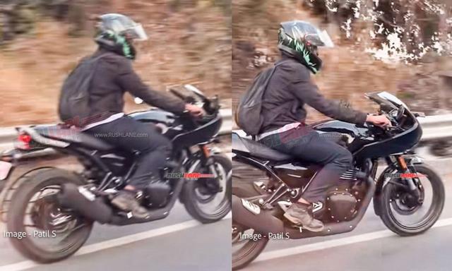 जल्द लॉन्च होने वाली ट्रायम्फ थ्रक्सटन 400 टैस्टिंग के दौरान दिखी थ्रक्सटन 400 ट्रायम्फ के 400 सीसी प्लेटफॉर्म पर आधारित तीसरी मोटरसाइकिल होगी.