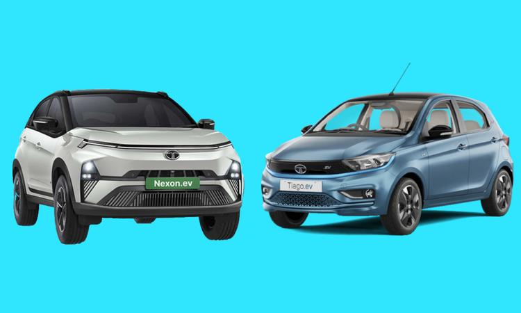 Tata Nexon EV, Tiago EV Prices Slashed Following Drop In Battery Cell Costs बैटरी सेल की कीमतों में नरमी का हवाला देते हुए टाटा मोटर्स ने नेक्सॉन ईवी की कीमत में ₹1.20 लाख तक की कटौती की है, जबकि टियागो ईवी अब ₹70,000 तक सस्ती हो गई है.