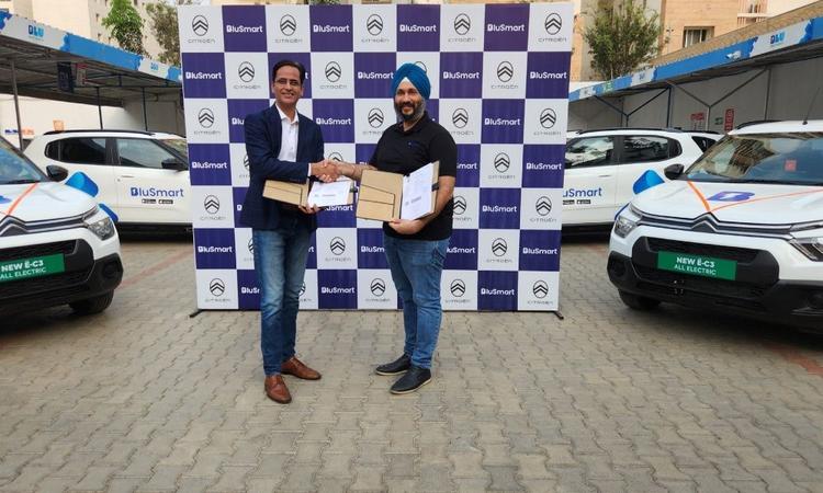 Citroën To Supply 4,000 e-C3 EVs To BluSmart Mobility सिट्रॉएन इंडिया अगले 12 महीनों में ब्लूस्मार्ट को 4,000 ई-सी3 इलेक्ट्रिक हैचबैक की सप्लाई करेगा.