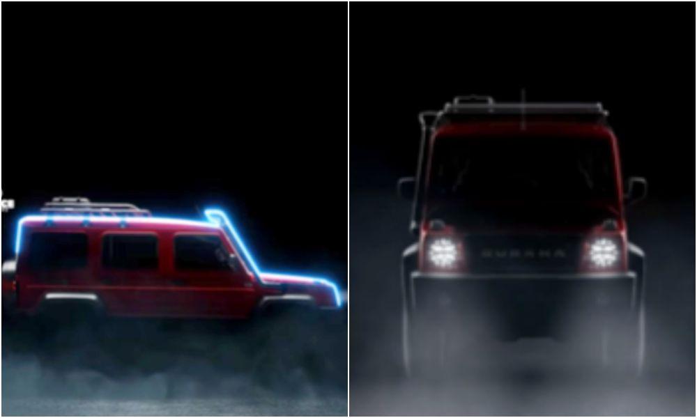 2024 Force Gurkha Teased Again: Refreshed 3-Door To Launch With 5-Door Body Style नया टीज़र आगामी गोरखा एसयूवी के बाहरी हिस्से पर अधिक प्रकाश डालता है. एसयूवी के दोनों वैरिएंट पर समान स्टाइल की अपेक्षा करें.