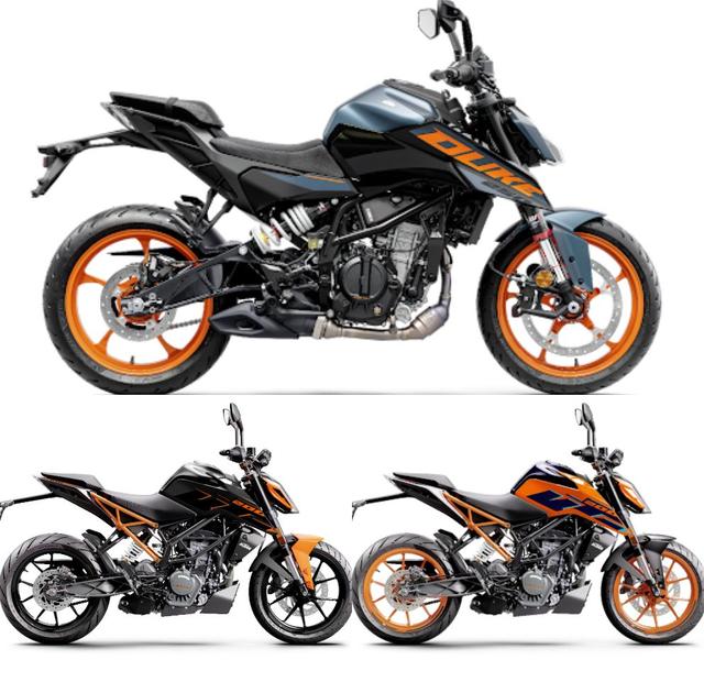 केटीएम 200 ड्यूक और 250 ड्यूक को नए रंग मिले 200 ड्यूक और 250 ड्यूक पहले जैसी कीमतों पर ही बिकती रहेंगी.