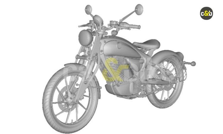Royal Enfield Electric Motorcycle Revealed In Patent Images रॉयल एनफील्ड की पहली इलेक्ट्रिक मोटरसाइकिल के डिजाइन पेटेंट का खुलासा हो गया है और ऐसा लगता है कि यह एक रेट्रो स्टाइल वाली रोडस्टर है.