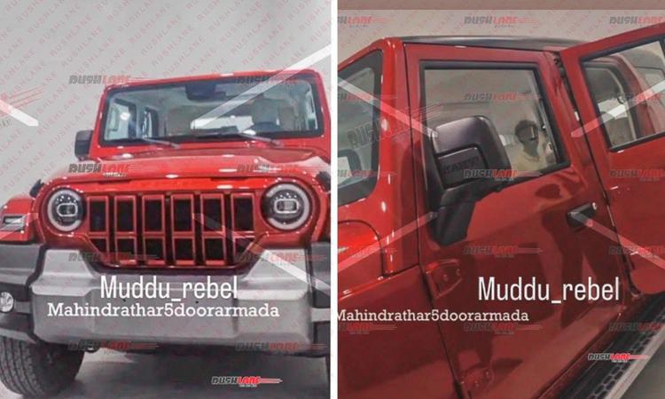 Mahindra Thar 5-Door Spotted Undisguised; New Photos Reveal Front End Design महिंद्रा थार 5-डोर को बिना ढके देखा गया; नई तस्वीरों से फ्रंट एंड डिज़ाइन का पता चलता है.