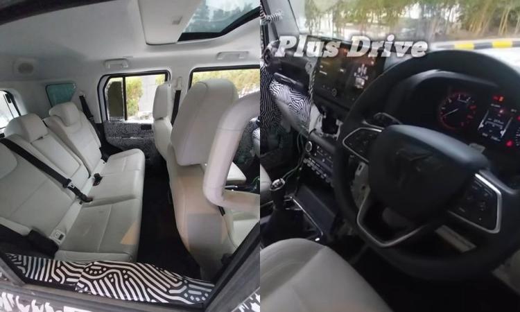 Mahindra Thar Roxx Interior Spied Ahead Of August 15 Launch महिंद्रा थार रॉक्स का इंटीरियर लुक तीन दरवाजों वाली थार जैसा ही होगा लेकिन इसमें कई नए फीचर्स होंगे