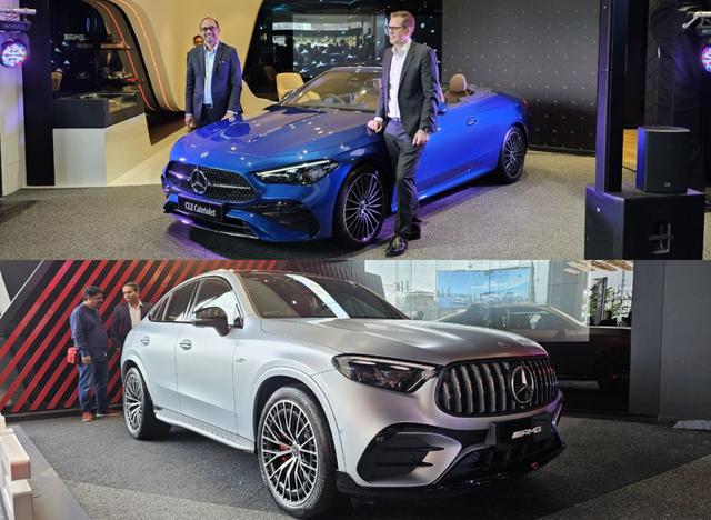 मर्सिडीज़-बेंज CLE 300 कैब्रियोलेट और AMG GLC 43 कूपे भारत में हुईं लॉन्च भारत में CLE 300 कैब्रियोलेट और AMG GLC 43 कूपे की कीमत लगभग रु.1.10 करोड़ है.