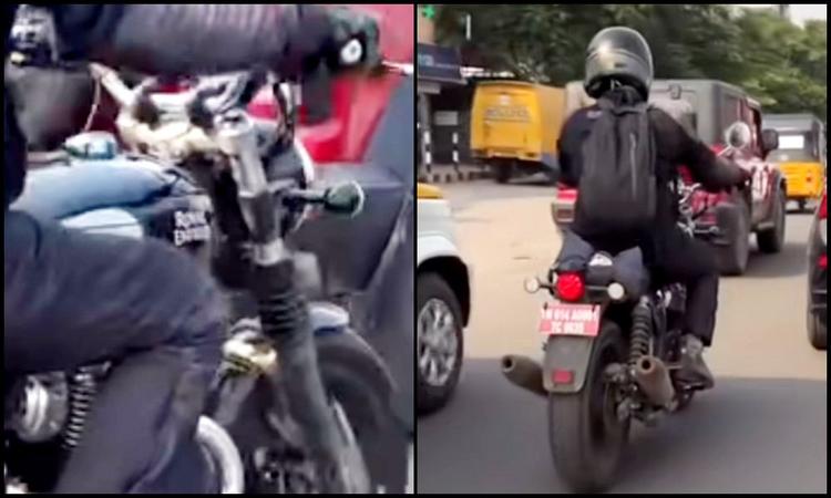 Royal Enfield Interceptor 750 Spotted Testing In India रॉयल एनफील्ड की सबसे ज्यादा बिकने वाली 650, इंटरसेप्टर को संभवतः एक बड़े 750cc इंजन के साथ देखा गया है, जिस पर पिछले कुछ समय से काम चल रहा है.