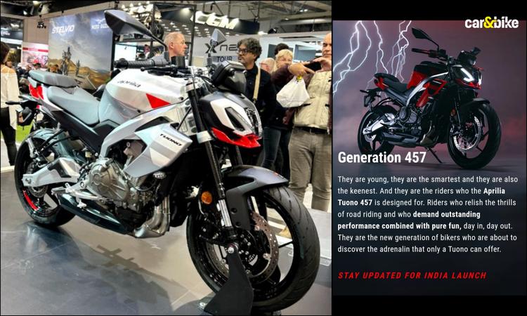 Aprilia Tuono 457 Listed On India Website Ahead Of Launch टुओनो 457 का पिछले वर्ष EICMA मोटर शो में वैश्विक स्तर पर अनावरण किया गया था और इस महीने के अंत में इसे भारत में लॉन्च किये जाने की उम्मीद है.