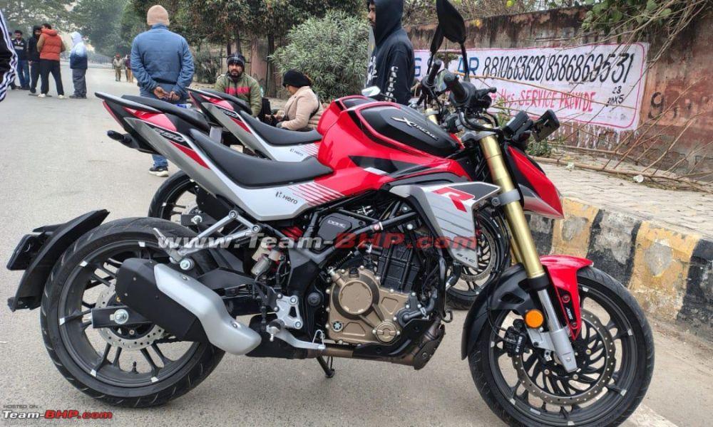 Soon-To-Be-Launched Hero Xtreme 250R Spotted During TVC Shoot जल्द ही लॉन्च होने वाली हीरो एक्सट्रीम 250R को टीवीसी शूट के दौरान देखा गया.