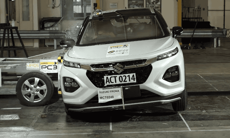 Suzuki Fronx Gets 5 Stars In ASEAN NCAP Crash Tests फ्रोंक्स को एडल्ट यात्री सुरक्षा के लिए 32 में से 29.37 अंक प्राप्त हुए,