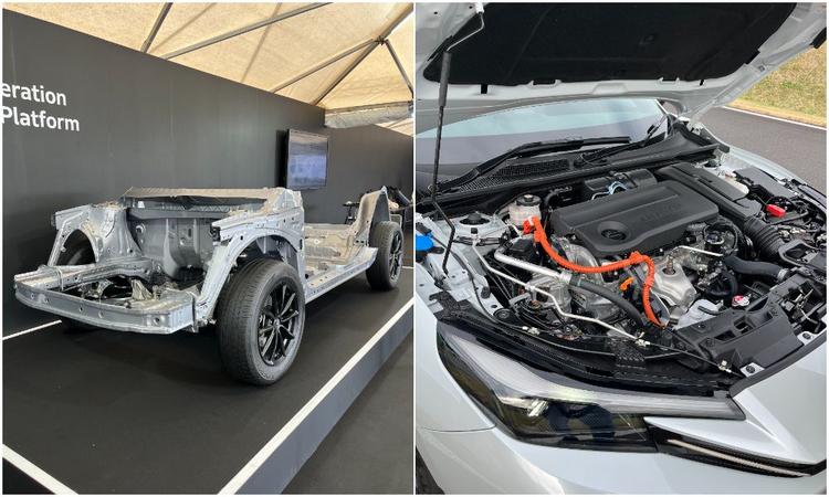 Honda Showcases New Hybrid And EV Technologies For Models Due By 2030 हाल ही में आयोजित एक तकनीकी कार्यशाला में, होंडा ने मध्यम आकार की कारों के लिए एक नए प्लेटफॉर्म के साथ-साथ अपने बड़े मॉडलों के लिए एक नए युग की हाइब्रिड प्रणाली का भी खुलासा किया, जिसका उद्देश्य प्रदर्शन और दक्षता को बढ़ाना है.