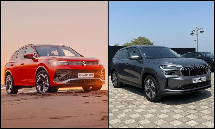 New Skoda Kodiaq vs Volkswagen Tiguan R-Line: How Different Are The Two Latest SUVs From VW Group? नई टिगुआन और कोडियाक में बहुत कुछ समान है - हम देखते हैं कि कागज पर दोनों एसयूवी कैसी हैं.