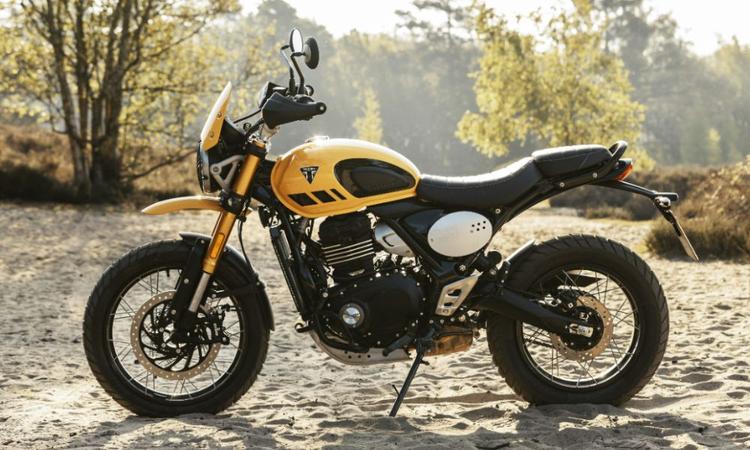 Triumph Reveals Prices For Scrambler 400 XC's Tubeless Spoke Wheels ट्यूबलेस स्पोक व्हील्स यहां आयात किए जाते हैं और कुल मिलाकर इसकी कीमत रु.70,000 से अधिक है.