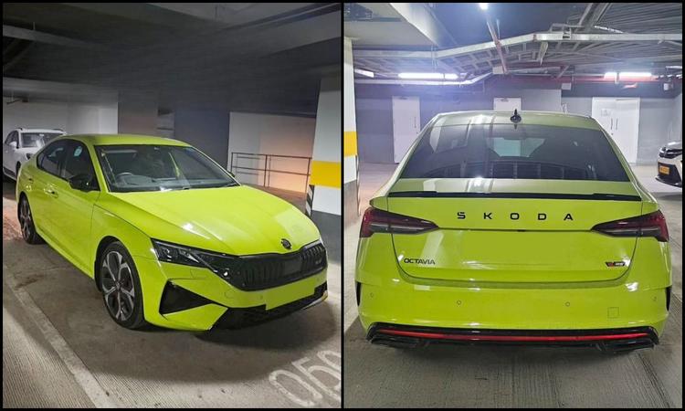 2025 Skoda Octavia RS Spotted Ahead Of India Launch ऑक्टेविया आरएस का भारत में पदार्पण ऑटो एक्सपो 2025 में हुआ था और इसे इस वर्ष के अंत में यहां लॉन्च किया जाएगा.