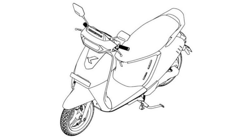 Kinetic Green Patents New Electric Scooter Design In India काइनेटिक पेटेंट का डिज़ाइन मूल 2-स्ट्रोक काइनेटिक से प्रेरित प्रतीत होता है.