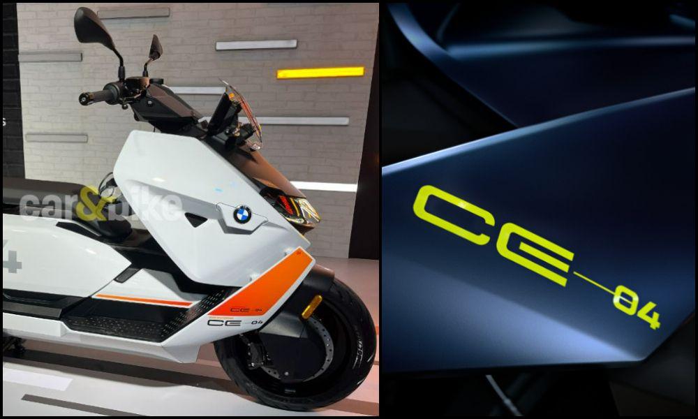 Updated BMW CE 04 Teased Ahead Of July 3 Global Debut बीएमडब्ल्यू द्वारा साझा की गई तस्वीर में CE 04 बैजिंग और मैट ब्लू कलर स्कीम के साथ बॉडी पैनल दिखाया गया है.