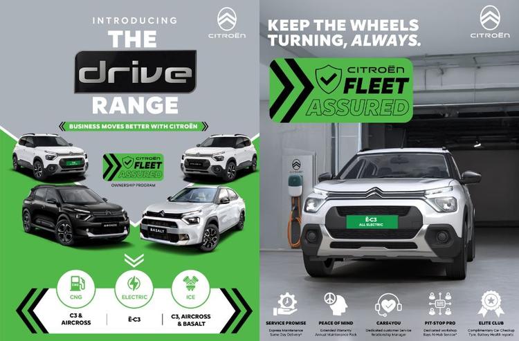 Citroen Announces ‘Drive’ Commercial Vehicle Range For B2B Customers In India फ्लीट ऑपरेटरों के लिए, ऑल-इलेक्ट्रिक सी3 के अलावा, बसॉल्ट, एयरक्रॉस और सी3 को अलग से 'ड्राइव' बैजिंग के साथ बेचा जाएगा.