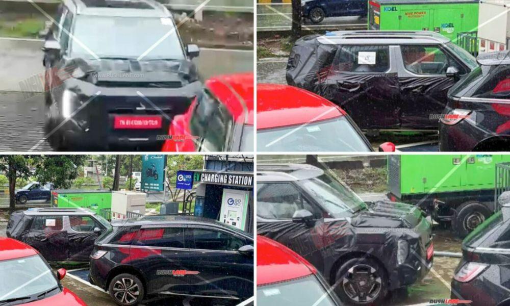 Kia Syros EV Spied Testing In India For The First Time सिरोस ईवी अपने पेट्रोल मॉडल के समान प्रतीत होती है.