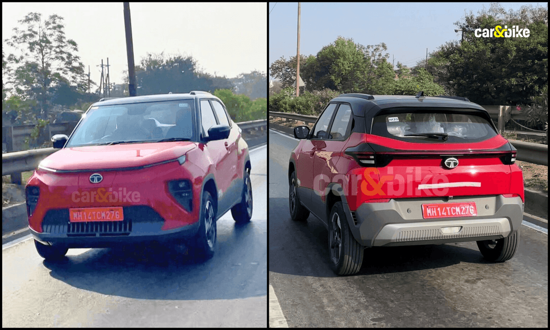Tata Punch EV Facelift Spotted Ahead Of February 20 Launch टाटा पंच ईवी फेसलिफ्ट 20 फरवरी को लॉन्च होने से पहले टैस्टिंग के दौरान दिखी.