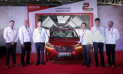 Honda Cars India Reaches New Production Milestone; 2 Million Units Manufactured मील का पत्थर मॉडल, पांचवीं पीढ़ी की होंडा सिटी ने राजस्थान के टपुकारा में कंपनी के प्लांट में प्रोडक्शन लाइन शुरू की.