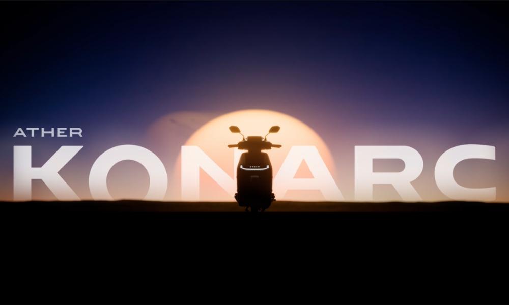 Ather Konarc Is The Name Of Production-Spec EL01 E-Scooter कोनार्क अब तक का सबसे सस्ता एथर मॉडल होगा और साथ ही यह 14-इंच के फ्रंट व्हील वाला पहला एथर मॉडल भी होगा.