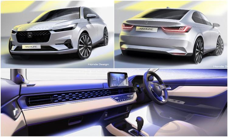 New Honda Amaze Interior, Features, Styling Previewed In Latest Design Sketches भारत में होंडा की सबसे किफायती कार की तीसरी पीढ़ी की अमेज़ के कैबिन में एक फ्रीस्टैंडिंग टचस्क्रीन मिलेगा और इसमें क्रूज़ कंट्रोल भी मिलने की संभावना है.