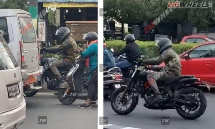 New Royal Enfield 450cc Roadster Spied In India उम्मीद की जा रही है कि नई रोडस्टर जल्द आने वाली हिमालयन 450 के साथ अपना प्लेटफॉर्म साझा करेगी और इसे हंटर 450 कहा जा सकता है.