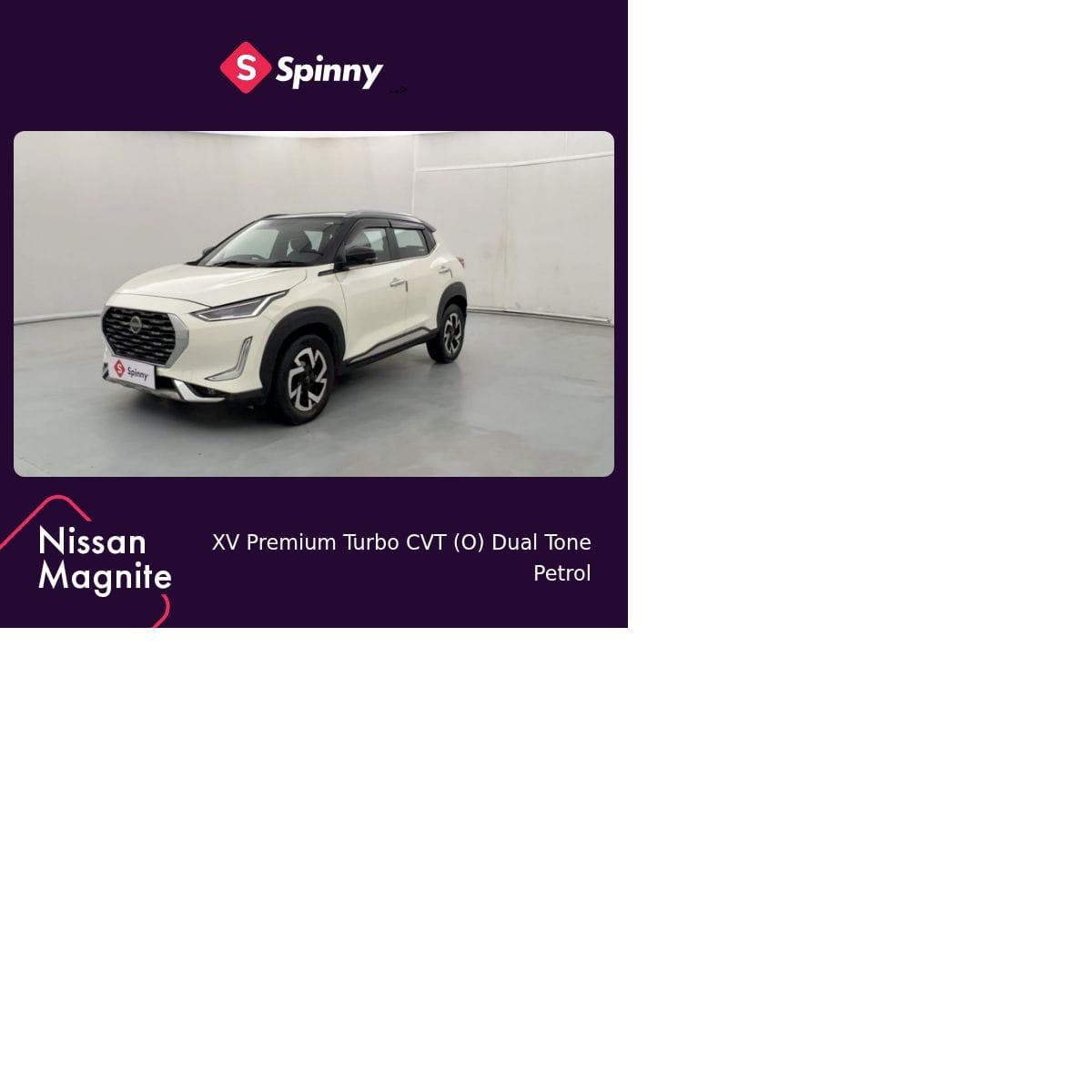 2021 निसान मैग्नाइट Turbo XV Premium CVT (O) Dual Tone 2021 निसान मैग्नाइट Turbo XV Premium CVT (O) Dual Tone